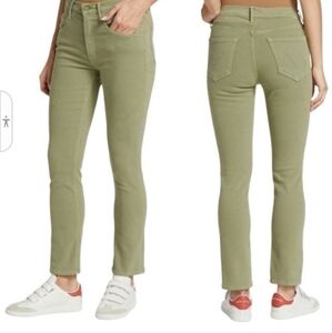 MOTHER Denim Oliv Green New Size 24